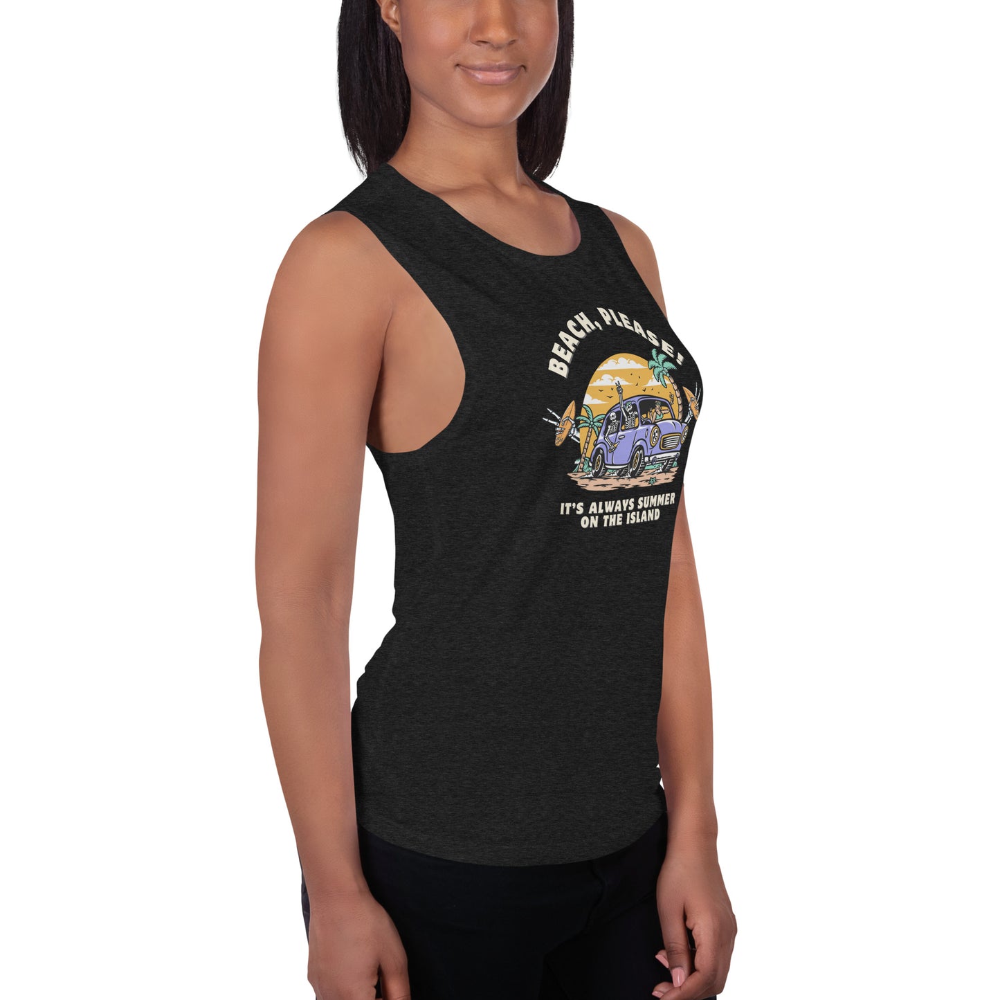 BEACH, PLEASE! Ladies Muscle Tee