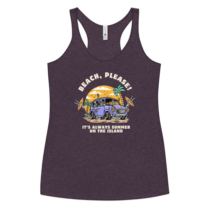 BEACH, PLEASE! Racerback Tank