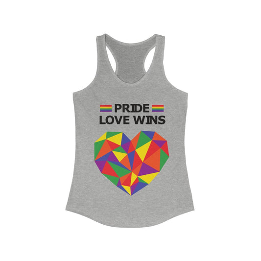 "LOVE WINS" PRIDE RAINBOW HEART RACERBACK TANK