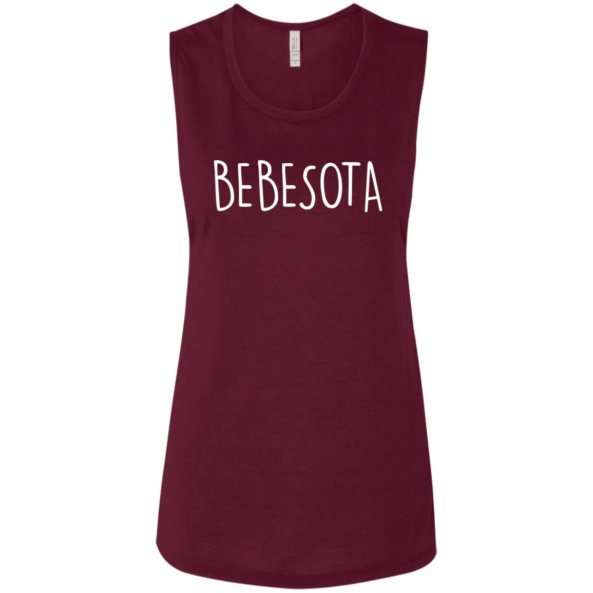 THE "BEBESOTA" MUSCLE TANK (DK YELLOW SUN FONT IN WHITE)