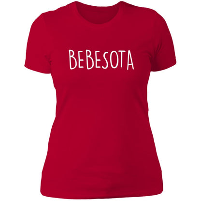 THE "BEBESOTA" LADIES T-SHIRT (DK LEMON SUN FONT)