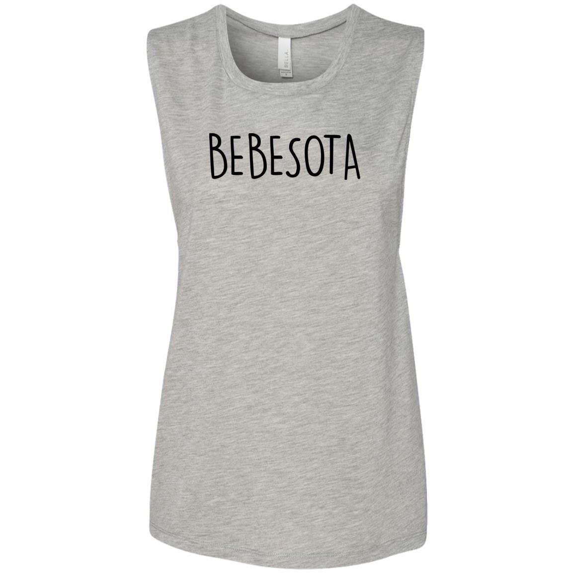 THE "BEBESOTA" MUSCLE TANK (DK YELLOW SUN FONT IN BLACK)