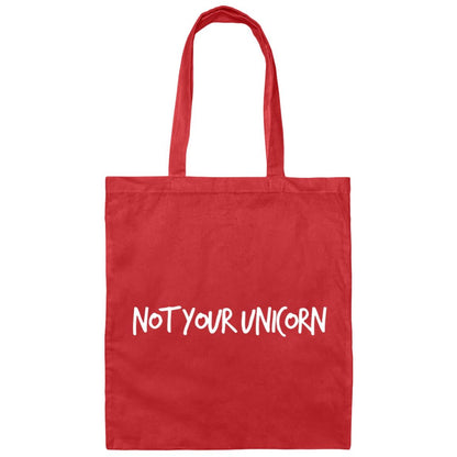 THE "NOT YOUR UNICORN" DOUBLE-SIDED CANVAS TOTE BAG