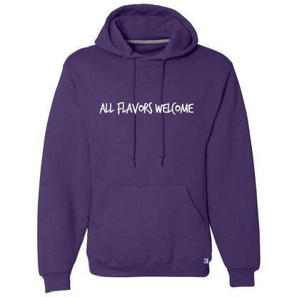 "ALL FLAVORS WELCOME" DOUBLE-SIDED DRI-POWER HOODIE