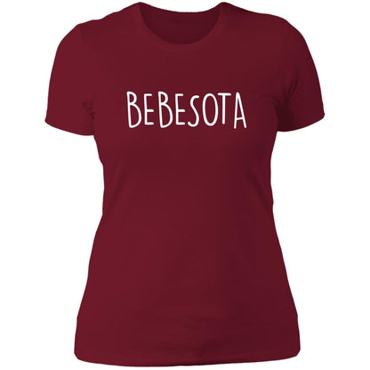 THE "BEBESOTA" LADIES T-SHIRT (DK LEMON SUN FONT)