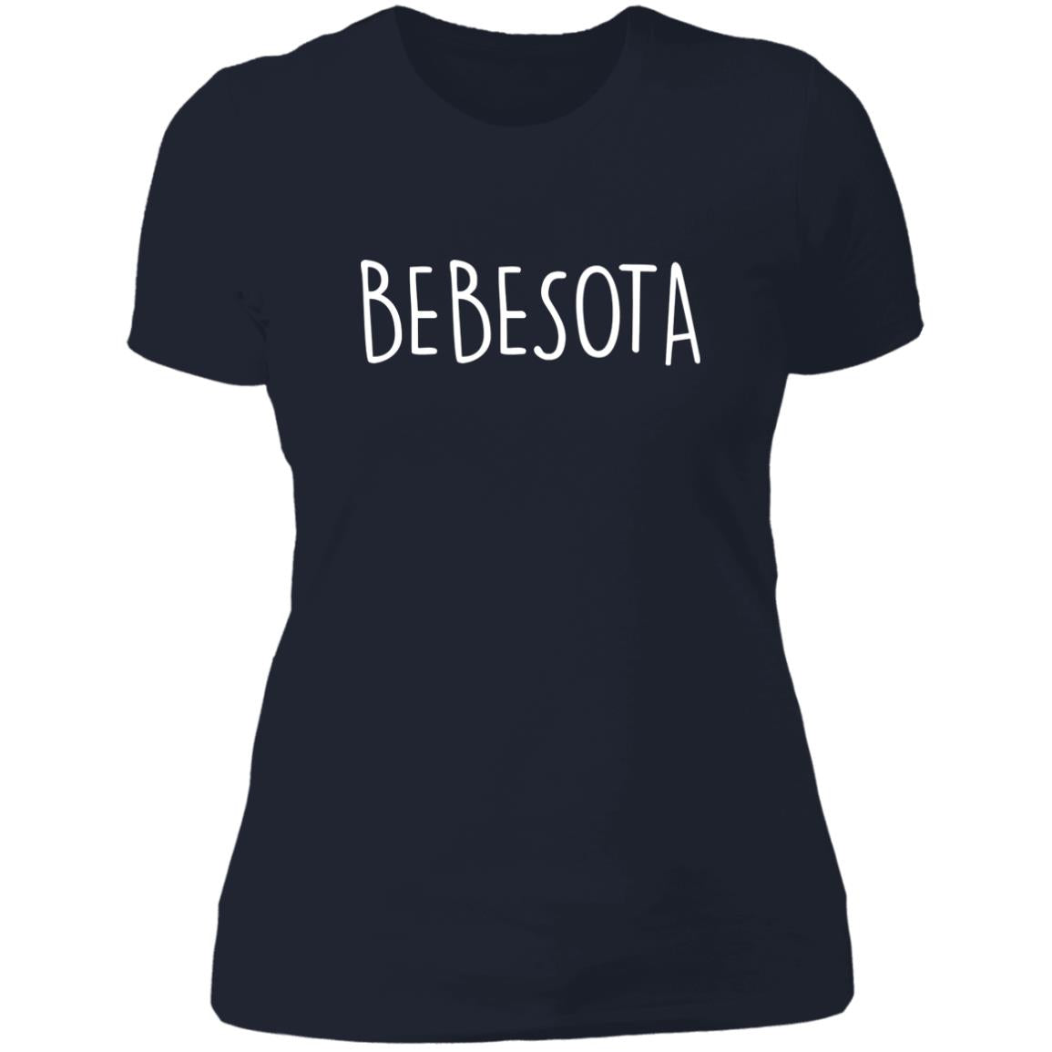 THE "BEBESOTA" LADIES T-SHIRT (DK LEMON SUN FONT)