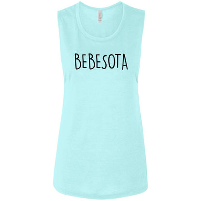 THE "BEBESOTA" MUSCLE TANK (DK YELLOW SUN FONT IN BLACK)