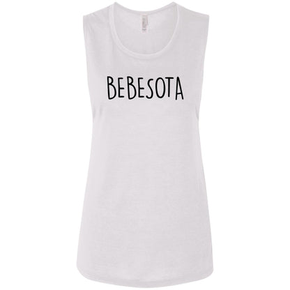 THE "BEBESOTA" MUSCLE TANK (DK YELLOW SUN FONT IN BLACK)