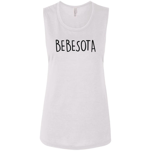 THE "BEBESOTA" MUSCLE TANK (DK YELLOW SUN FONT IN BLACK)