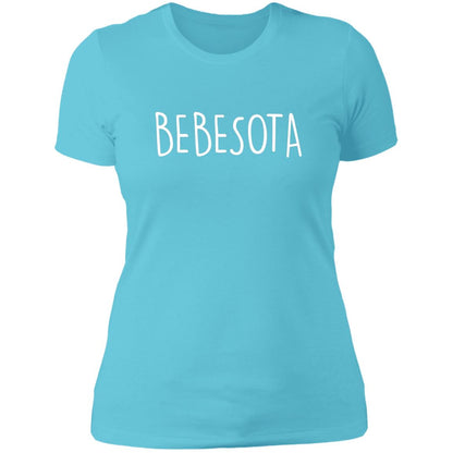 THE "BEBESOTA" LADIES T-SHIRT (DK LEMON SUN FONT)