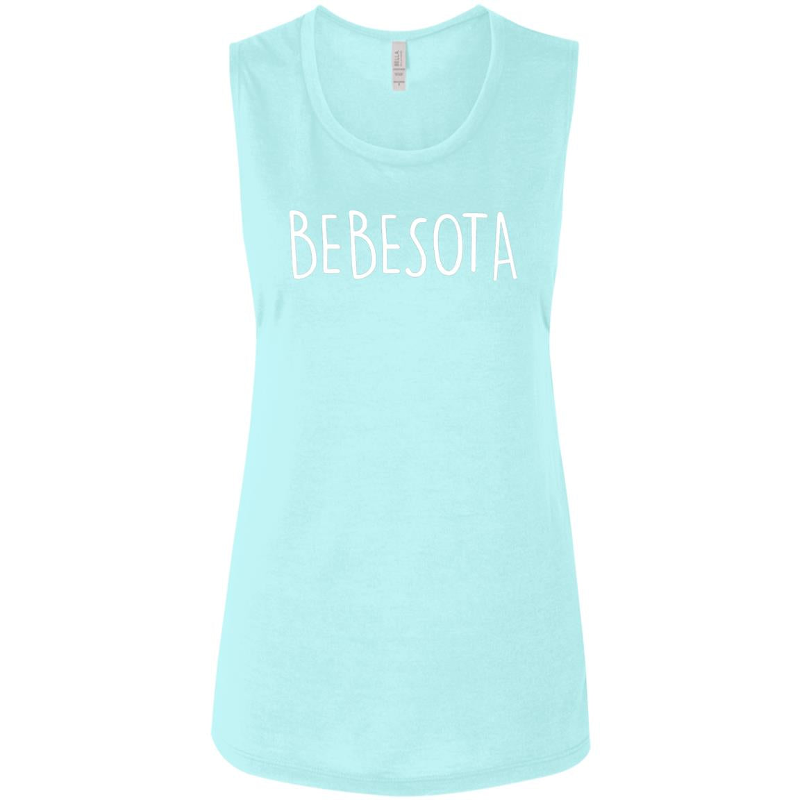 THE "BEBESOTA" MUSCLE TANK (DK YELLOW SUN FONT IN WHITE)