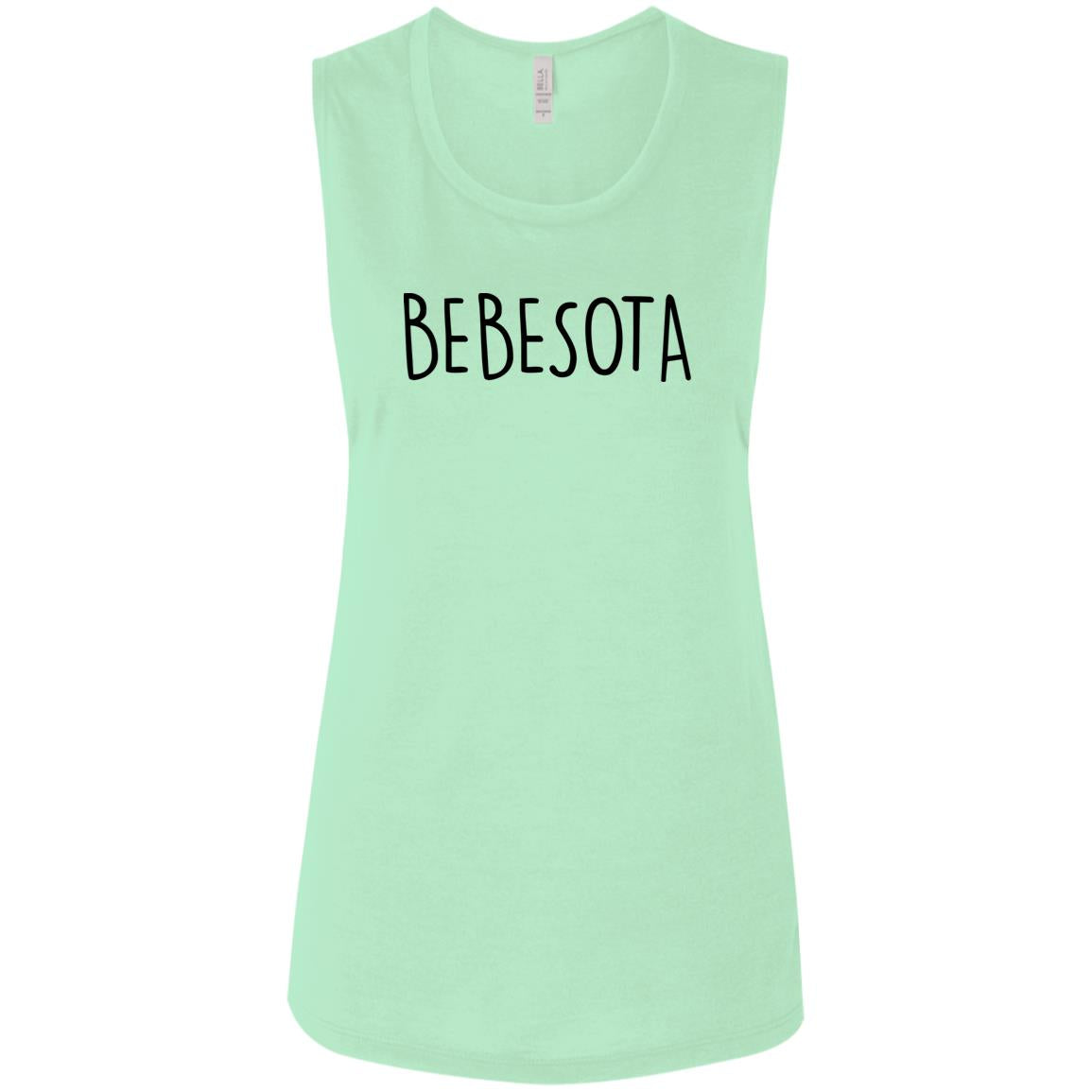 THE "BEBESOTA" MUSCLE TANK (DK YELLOW SUN FONT IN BLACK)