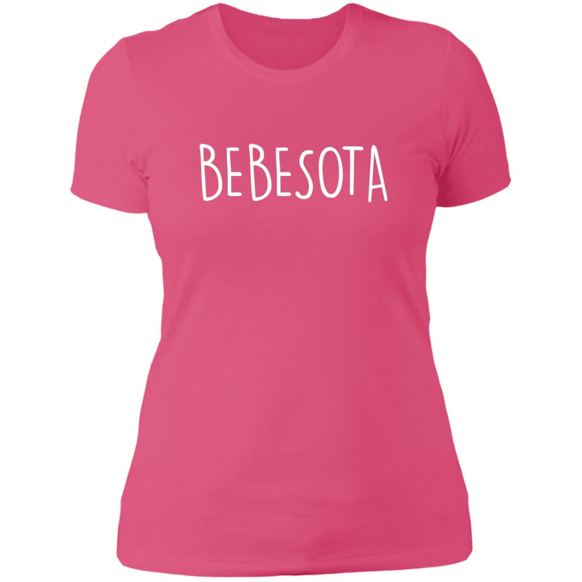 THE "BEBESOTA" LADIES T-SHIRT (DK LEMON SUN FONT)