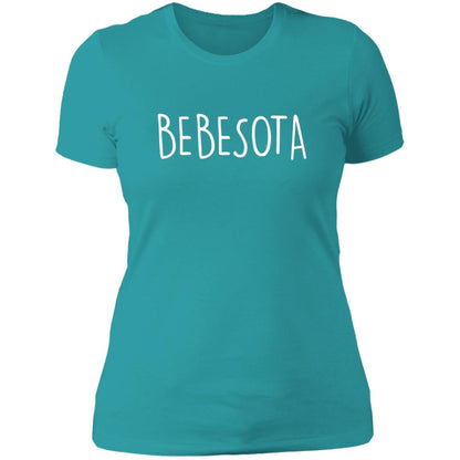 THE "BEBESOTA" LADIES T-SHIRT (DK LEMON SUN FONT)